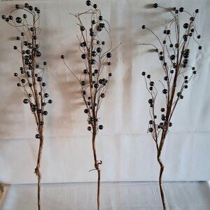 Lot of 3 Artificial Winter Berry Stems